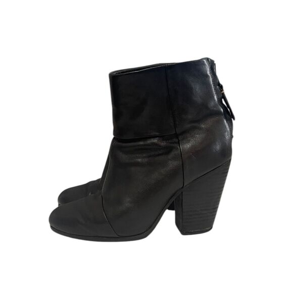 Rag & Bone Classic Newbury Continuous Black Ankle Boots Size 36 /‎ US 6 - Picture 1 of 9